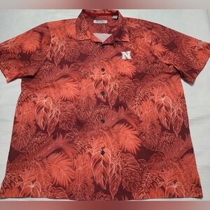 Tommy Bahamas Nebraska Cornhuskers Red Tropical Performance SizeXL